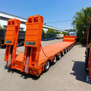 Customizable Lowbed Semi Trailer Made of Steel
