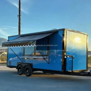 Customizable New Restaurant Fast Food Truck with Full Equipment Kitchen Coffee BBQ Food Kiosk Mobile Street Food Trailer