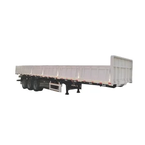 Customizable Sidewall Semi Trailer 3 4 Axle Dropside Trailer Steel for Bulk Cargo Grain Coal Transport Heavy Duty