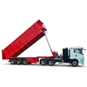 Customizable Steel Axles 50/40/70/80 Ton 40 ft Loader Extendable Rear Dump Tipper Truck Semi-Trailer