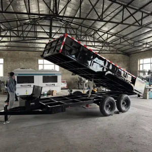 Customizable Steel Hydraulic Agricultural Trailers Farm Tipping Trailer Rimorchio Agricolo Three Horses 2.5 Ton Load Capacity