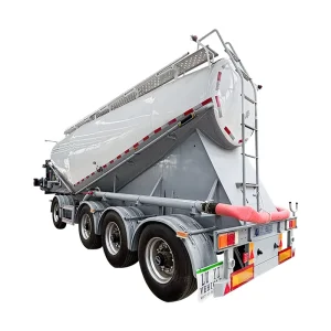 Customizable V type 35 Cubic Meter 4 axle Equipped with 14 Cubic Meter Air Compressor Powder Tanker Semi Trailer