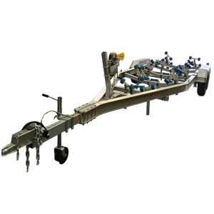 Customizable Yacht Fishing Aluminum Boat Trailer Big Boat Trailer With Brake Transport Boat