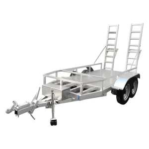 Customizable with Ladder Tracks Car Excavator Trailer Galvanized Chassis Four Wheel Excavator Trailer Original Factory