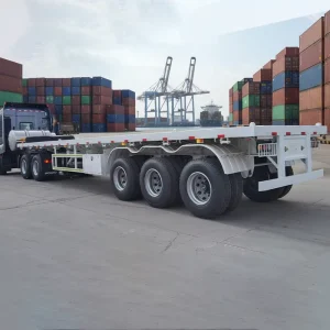 Customization 3 Axle 40ft Steel Platform Flatbed Semi Trailer Container Semi Trailer for African Markets