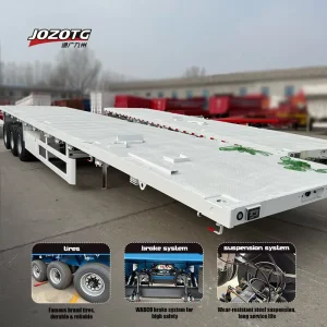 Customization 3 Axles 30-50ton 20FT 40ft Container Flatbed Truck Trailer