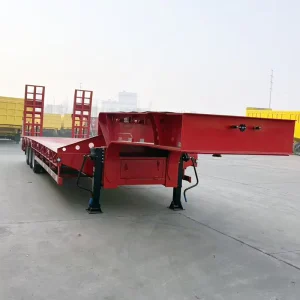 Customize Lowbed Semi Trailer Detachable Gooseneck Low Loaders 3 Axles Heavy Duty Lowboy Truck Trailer OEM Multi Axle Trailer