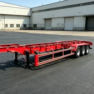Customized 12R22.5 New Vehicle Skeleton Trailer 20ft Port Container Transportation Factory Direct Sale Trailer