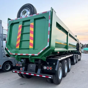 Customized 3 Axle Heavy Duty 35 40 45 Cbm U Type Steel Semi Trailer 60 Tons Rear End Dumper Side Tipper Sand Transport
