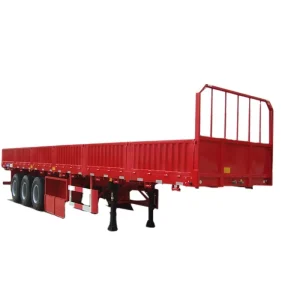 Customized 3 Axles 80T Drop Side Semi Trailer Side Wall Truck Trailers
