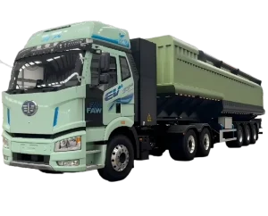 Customized 3 Axles Bulk Feed Transport Semi Trailer Animal Feed Delivery Trailer
