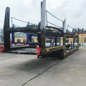 Customized 3 Axles Heavy Duty Steel Transport Truck Trailers Double Deck Auto Vehicle Carrier Semi Trailer