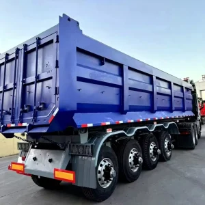 Customized 4 Axle Heavy Duty Tipper Semi Trailer 80 Ton Capacity Factory Direct Sale for Sand Stone Transport Steel