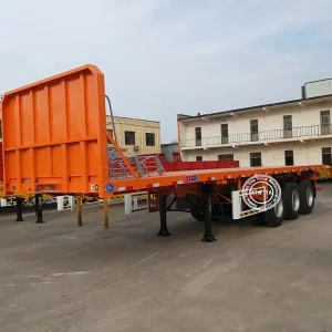 Customized 40FT Container Cargo Tractor Truck Flatbed Semi Trailer for Transportation Steel Frame
