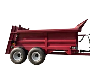 Customized Agricultural Large Tonnage Cow Dung Spreader Trailer Vertical Beaters Organic Manure Spreader