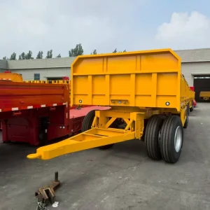 Customized Big Capacity 3 Axles Drawbar Towing Cargo Farm Full Dolly Towing Fence Cargo Box Truck Full Trailer for Sale