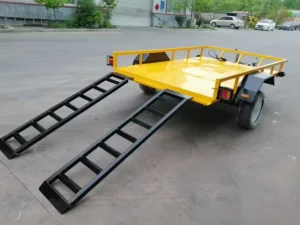 Customized Car Utility Trailer with Removable Ladder Flatbed Trailer ATV Trailer Multi Functional Equipment Transport Trailer