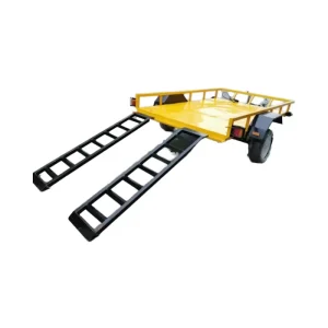 Customized Color Yellow Car Utility Semi Trailer with Removable Ladder
