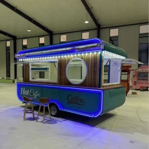 Customized Food Truck Mobile Cocktail Coffee Juice Bar Trailer Ice Cream Bakery Pizza Burger Food Trailer with Full Kitchen