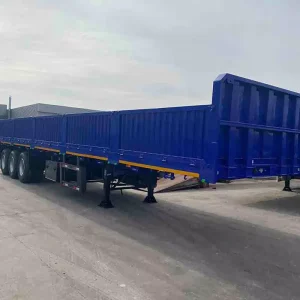 Customized Heavy Duty 3 Axle 80T Drop Side Wall Semi Trailer Side Tipper Trailer Machine Frame Cargo Semi Trailer Truck Trailers