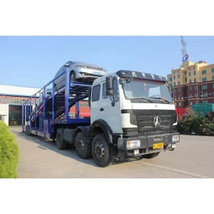 Customized Heavy Duty Steel Car Hauling Semi Trailer for 8 SUV Race Cars Transport