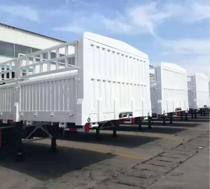 Customized Heavy Load Steel Fence Stake Semitrailer with 3 Axles 60T Capacity for Africa Livestock and Bulk Goods