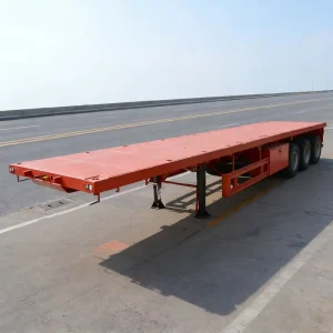 Customized High Quality 40ft 20ft 3 Axle Flatbed Semi Trailer Flat Platform Semi Trailer