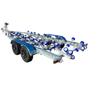 Customized New Style 27ft Aluminum Boat Trailer With Wobbly Rollers