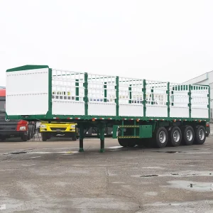 Customized Original Used New 3 4 Axles 50T 60T 70T 80T Cargo Truck Trailer High Side Wall Fence Cargo Semi Trailer for Sale