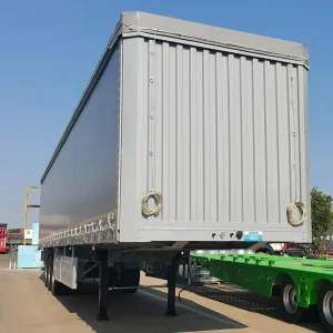 Customized Size Steel Van Semi Trailer Truck with 12r22.5 Tyre Cargo Box 5 10 Tons Payload