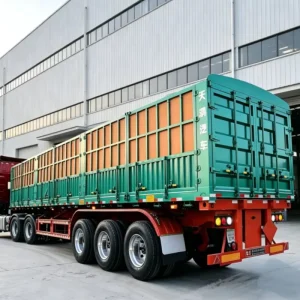 Customized Steel New Fence Semi-trailer with 3 Axles Leaf Spring 40T Transport Fence Semi Trailer