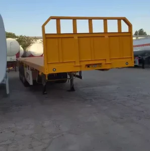 Customized Steel Semi Trailer 12 Twist Lock 3 Axle 40Ft 60Ton Flatbed Container Cargo Trailer