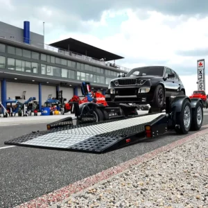 Customized Stel Drop Deck Race Car Trailer with Hydraulic Open Car Trailer