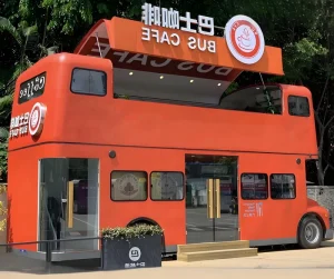 Customized Two Story Food Bus with Full Kitchen Premium Double Decker Catering Trailers for Outdoor Food Festivals