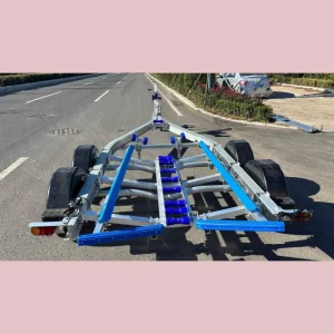 Customized Watercraft Trailer 19ft Aluminum Boat Trailer with Tandem Axle Poly Bunk for 17 18 Ft Boats VIN DOT CE Authorization