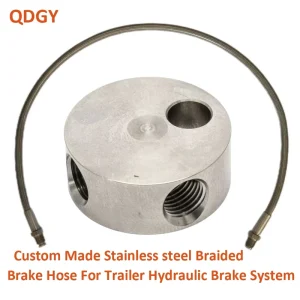 DOT SAE J1401 Certified AN3 3 8 24UNF Male End Stainless Steel Braided PTFE Brake Line Hose for Trailer Hydraulic Brake System