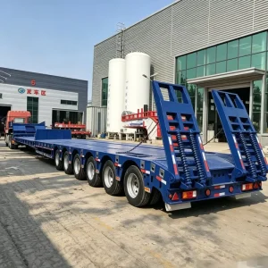 Detachable Gooseneck Trailer Multi Axle Extendable Low Bed Trailer 5 Axles