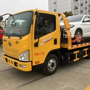 Diesel Manual Transmission Wrecker Towing Truck with Flatbed Trailer Condition New