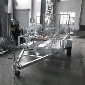 Dip Galvanized ATV Trailer with Motorcycle Rails