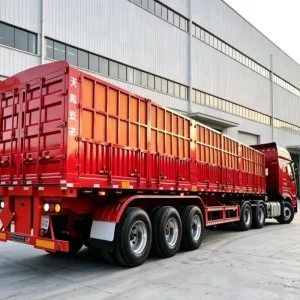Direct Sales From Manufacturer 80T Fence Semi-trailer with Steel Side Walls for Transportation Trailer