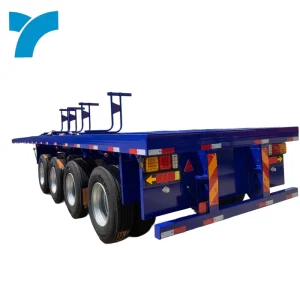 Discount Sales 40ft 45ft 48ft 53ft Flatbed Trailer Heavy Truck Skeleton Flatbed Container Chassis Semi Trailerfor Sale