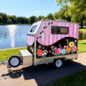 Dog Transport Trailers Multi Kennel Enclosed Trailer for Safe Pet Transportation and Veterinary Use