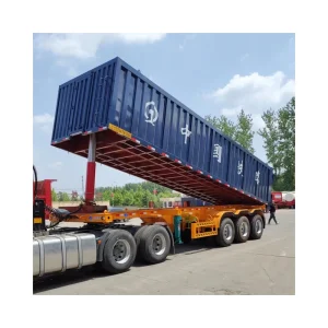 Domestic Special Transportation 20-foot or 40-foot Container Rear-Turn Dump Trailer