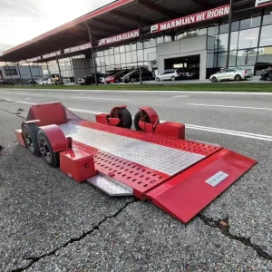 Double Axle 2500kg Galvanized Steel LED Box Trailer Car Hauling Utility Race Car Carrier