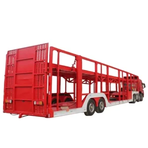 Double Axle Single Tire Vehicle Transporter Semi Trailer SUV Car Carrier Trucks Trailer 5 6 8 12 21 Cars Carrying Semi Trailers