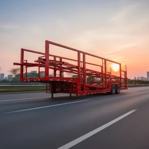 Double Deck 7 Car Gooseneck Car Carrier Trailer 5 6 7 8 Truck Trailer Car Carrier Semi Trailer