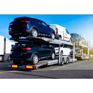 Double Deck Auto Carrier 2-Axle 8-Car Steel Semi-Trailer for Car Transportation