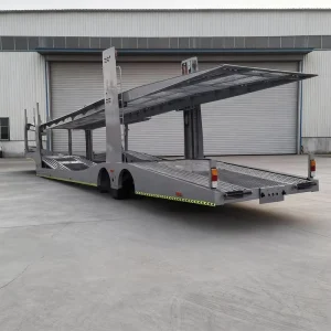 Double Deck Auto Carrier 2 Axle 8 Car Steel Semi Trailer for Car Transportation