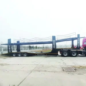 Double Deck Car Carrier 3 Axles Semi Trailer Steel Material Truck for Car Transport