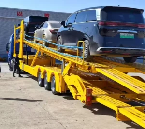 Double Deck Three Axle Car Carrier Trailer 6 8 10 Position Towing Transport Heavy Duty Car Carrier Trailer